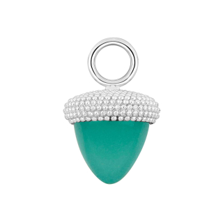 Quarz-Glas Eichelform Farbe49 - rh - Stück