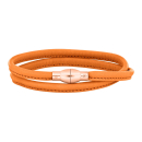 Lederarmband m/roséverg. silber Schloss farbe68