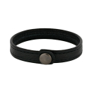 SON Armband schwarzes Kalbsleder 21cm 12mm