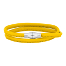 Lederarmband m/rhod. silber Schloss farbe67