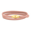 Lederarmband m/verg. silber Schloss farbe12