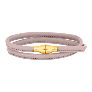 Lederarmband m/verg. silber Schloss farbe26