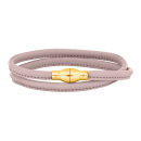 Lederarmband m/verg. silber Schloss farbe26