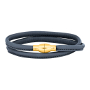 Lederarmband m/verg. silber Schloss farbe42