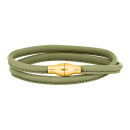 Lederarmband m/verg. silber Schloss farbe61