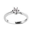 14kt. Weissesgoldring m/cz
