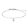 Rhod. Silberarmband Herz m/hellblau cz