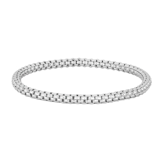 Rhod. Silber Flex-Armband 6mm