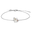Rhod. Silberarmband Einhorn