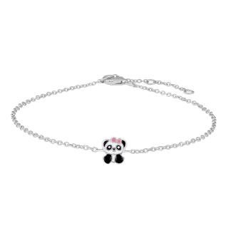 Rhd. Silber Armband panda