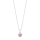 Rhod. Silberhalskette Herz m/rosa cz