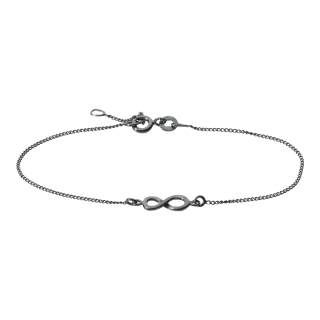Oxidiertes Sil Armband Unendlichkeitszeichen
