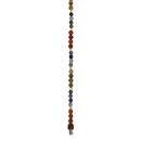 Oranger Granat, Iloith, Labradorit System-Kette 4mm