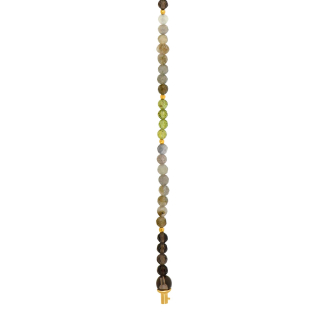 Rauchquarz, Labradorit, Peridot System-Kette 4mm