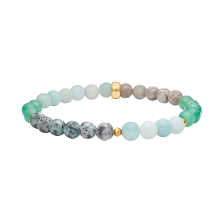 Grüner Aventurin, Jaspis, Amazonit Armband 5mm