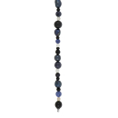 Süßwasserperle, Dumortierit, Obsidian, Blaues...