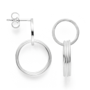 925/- Ohrstecker matt./Poliert