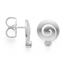 925/- Ohrstecker, rho. matt./Poliert, 0,04ct W-SI