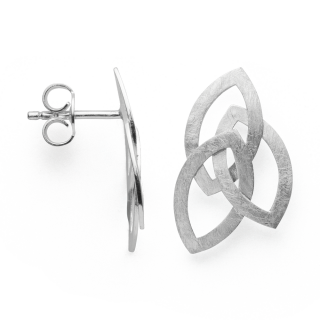 925/- Ohrstecker, rho. Kratzmatt