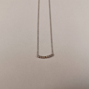 Rhod. Silberhalskette m/Kugeln und 8kt. Gold