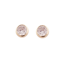 8kt. Goldohrringe m/cz 3mm