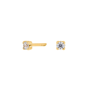 8kt. Goldohrringe m/cz 2mm