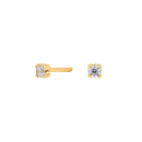 8kt. Goldohrringe m/cz 2mm