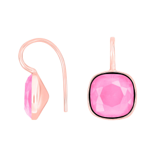 Rosé Silber Ohrring Quarz-Glas Facettiert Farbe11