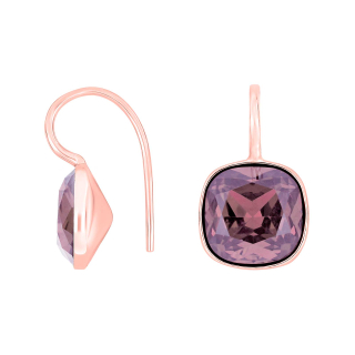 Rosé Silber Ohrring Quarz-Glas Facettiert Farbe13