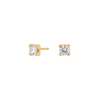 14kt. Goldohrringe m/cz 4mm