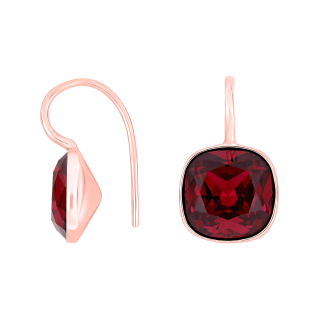 Rosé Silber Ohrring Quarz-Glas Facettiert Farbe15
