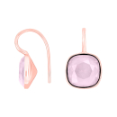 Rosé Silber Ohrring Quarz-Glas Facettiert Farbe22