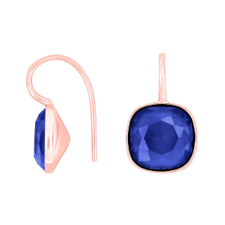 Rosé Silber Ohrring Quarz-Glas Facettiert Farbe39
