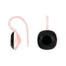 Rosé Silber Ohrring Quarz-Glas Facettiert Farbe95