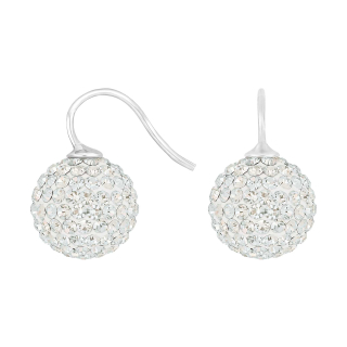 Rhod Silber Ohrring Pavékugel m/KrG Farbe04