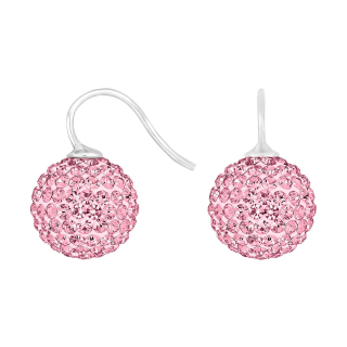 Rosé Silber Ohrring Pavékugel m/KrG Farbe11