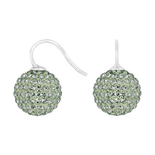 Rhod Silber Ohrring Pavékugel m/KrG Farbe52