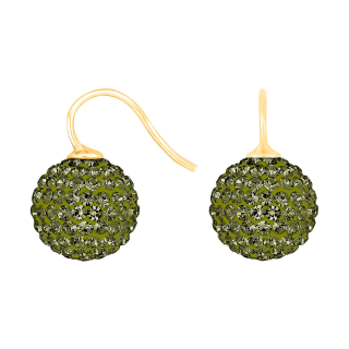 Verg. Silber Ohrring Pavékugel m/KrG Farbe61