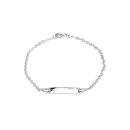 Rhod. Silberarmband m/Gravurplättchen