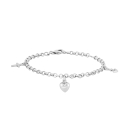 Rhod. Silberarmband m/Glaube, Hoffnung und Liebe