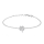 Rhod. Silberarmband m/Kleeblatt