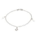 Rhod. Silberarmband m/Glaube, Hoffnung und Liebe