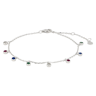 Rhd. Silber Armband GIANOR 3mm 17+3cm