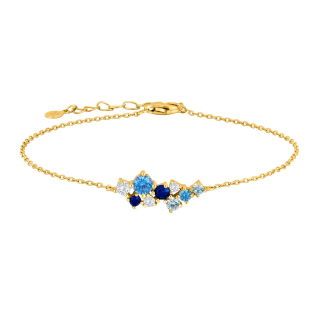 Vergoldet Silber Armband NADINENOR blau