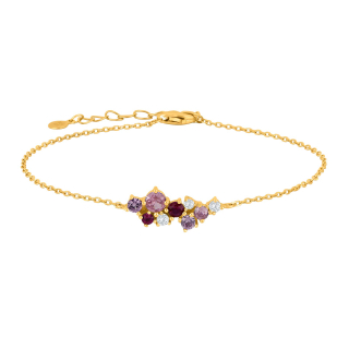 Vergoldet Silber Armband NADINENOR rosa