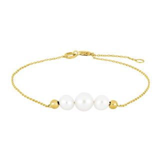 9kt. Gold Armband  m/ FWK Perlen