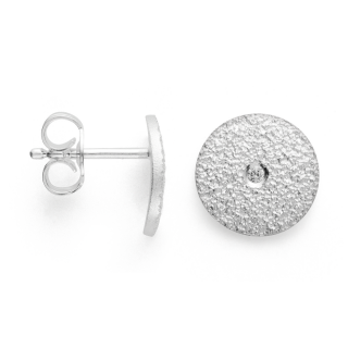 925/- Ohrstecker spezialtexturiert, 0,02ct W-SI