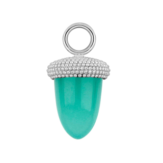 Quarz-Glas Eichelform Farbe49 - rh - Stück