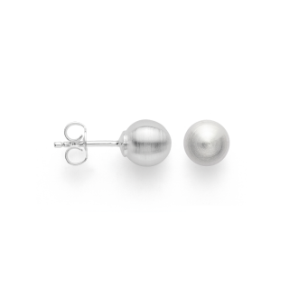 925/- Ohrstecker, rho. "Kugel klein", matt.