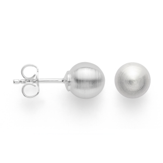 925/- Ohrstecker "Kugel groß" matt.